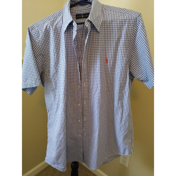 Polo Ralph Lauren Men's Long Sleeve Plaid Button Up Shirt White Size Small